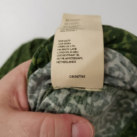 Anthropologie Womens Green Motif Draped T-Shirt Size L Short Sleeve Modal - Picture 8 of 12